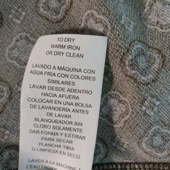 Michael Kors Size M Tank Top Sleeveless Cowl Neck Gold Button Detail Green Brown - Picture 9 of 9